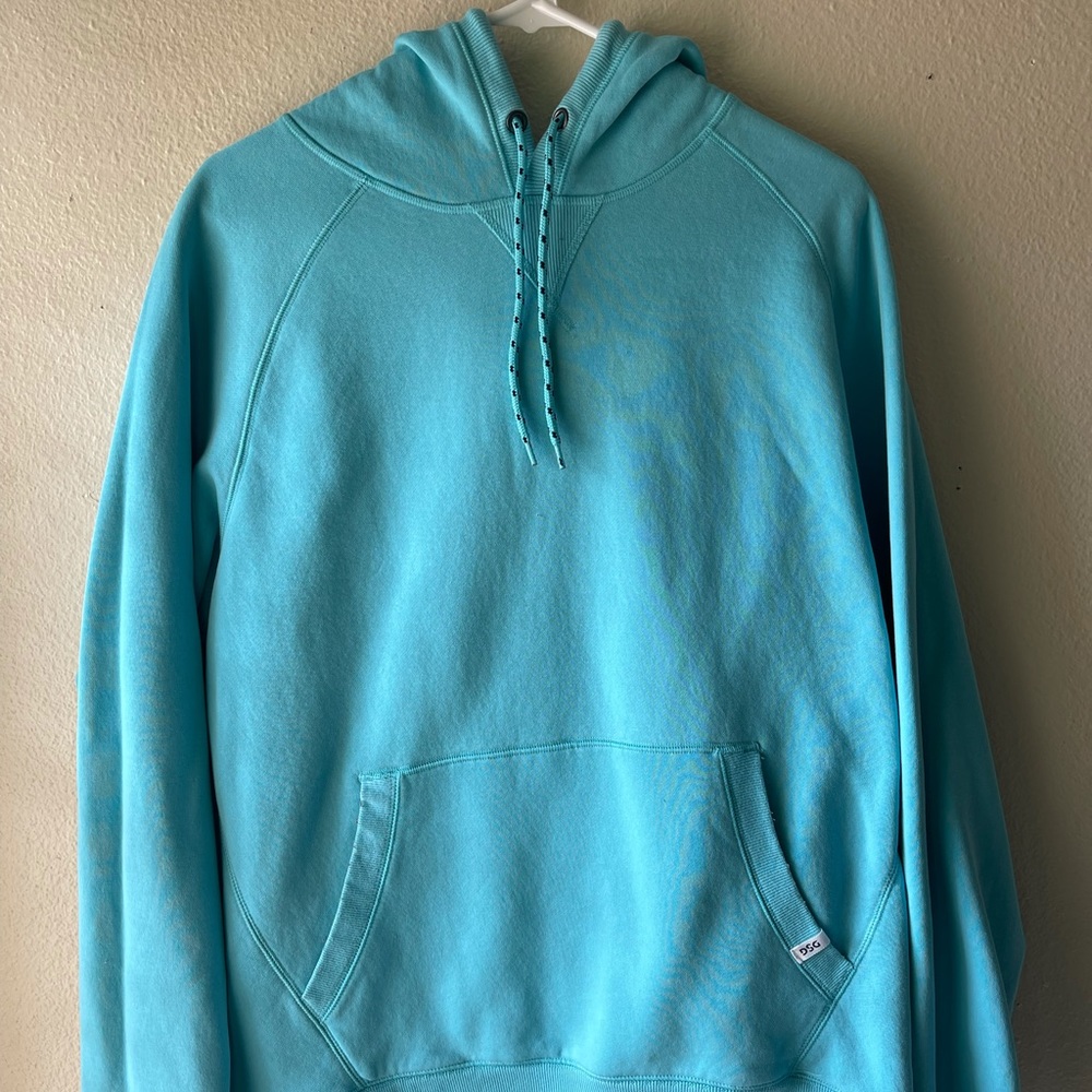 Bright blue DSG hoodie never worn in great condition size L